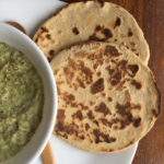 Easy 5-minute oil-free vegan flatbread with broccoli soup.