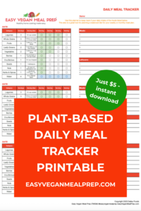 My Daily Meal Tracker (plant-based) - easyveganmealprep.com