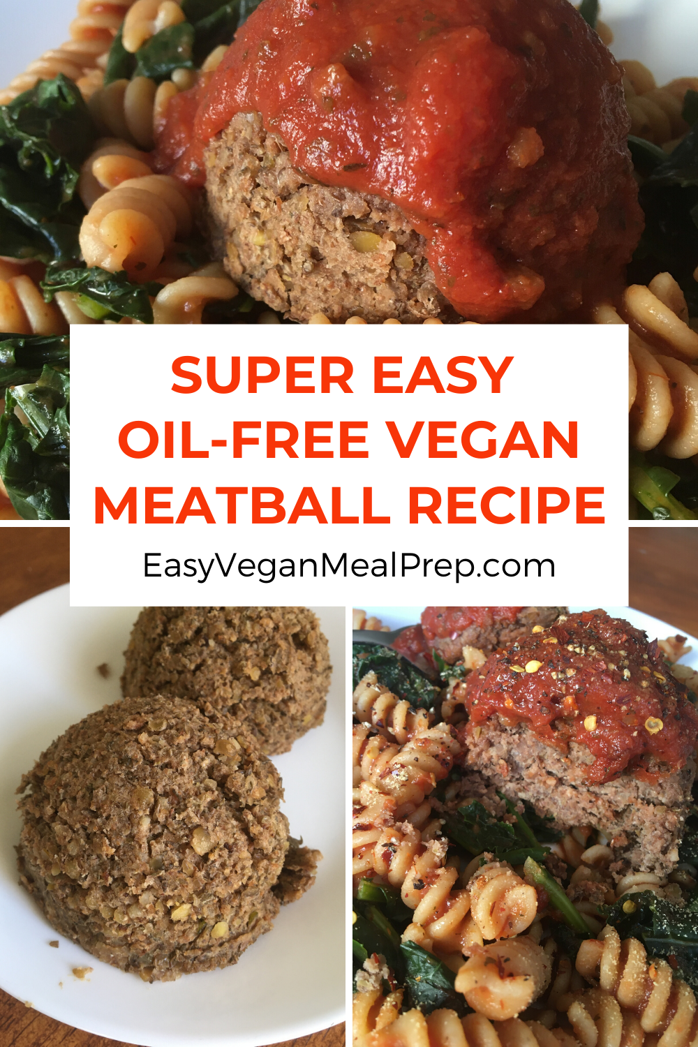 Super Easy Vegan Meatball Recipe (oil-free) - easyveganmealprep.com