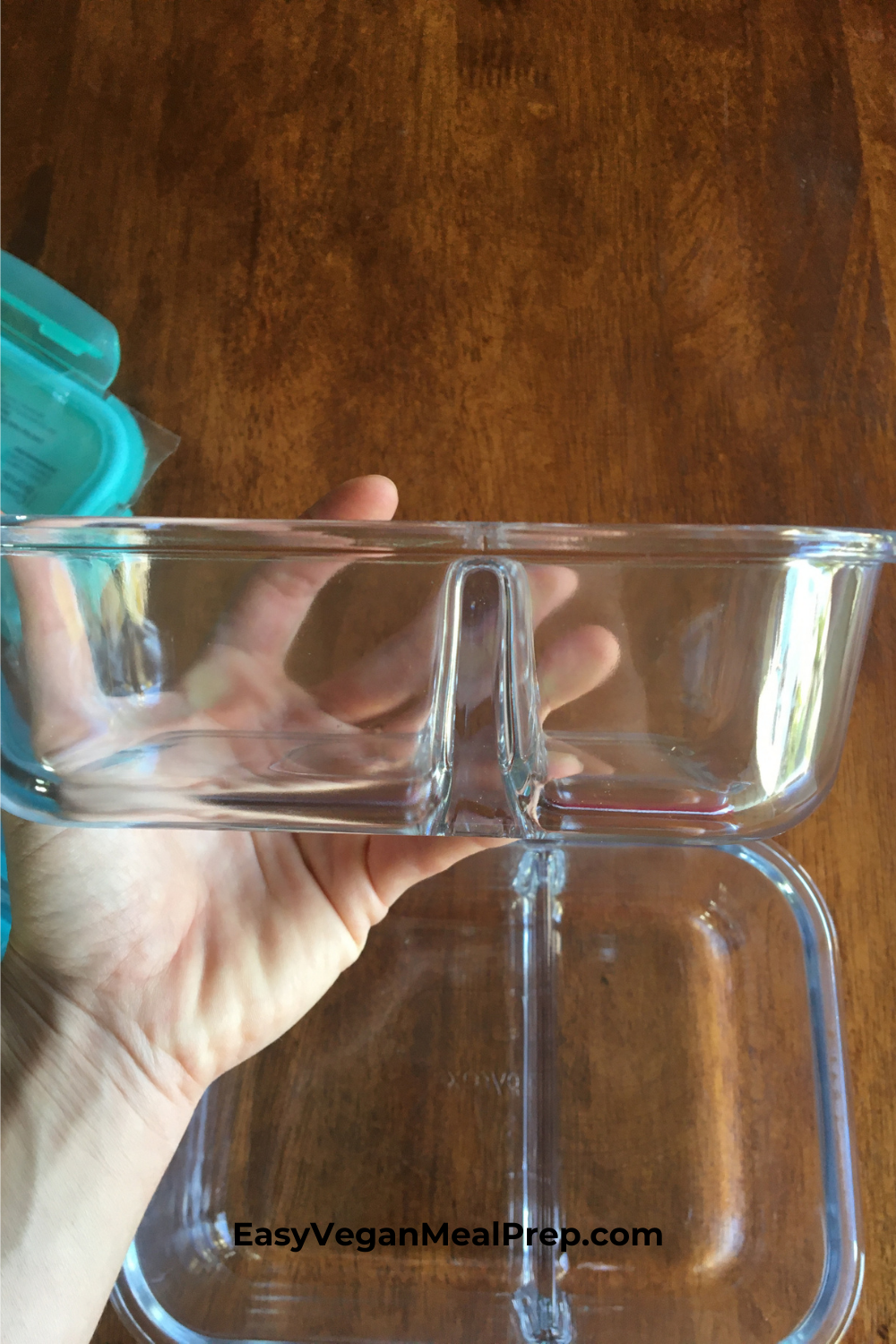 2 compartment glass meal prep containers