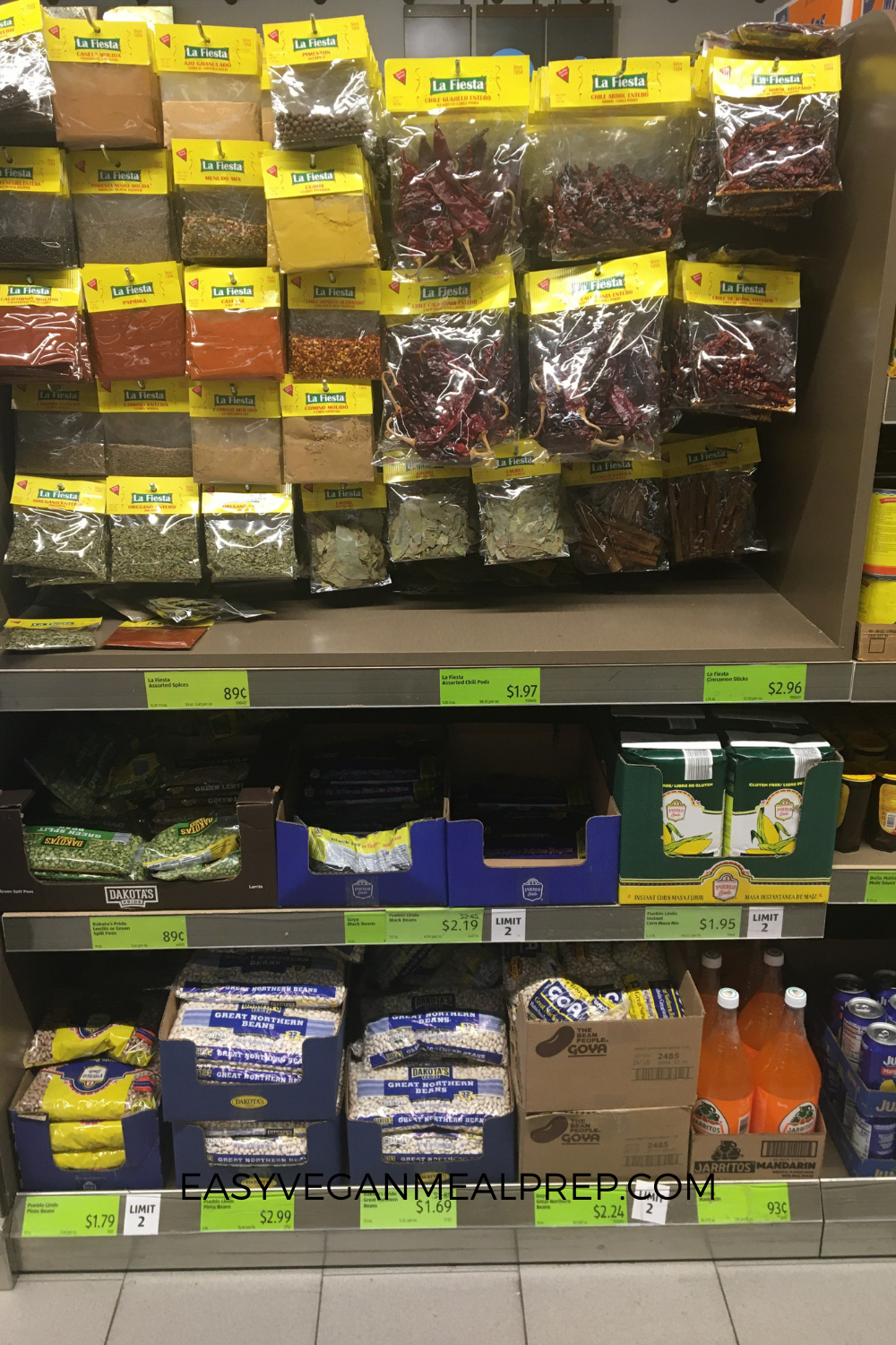 Assorted spices and seasonings at Aldi