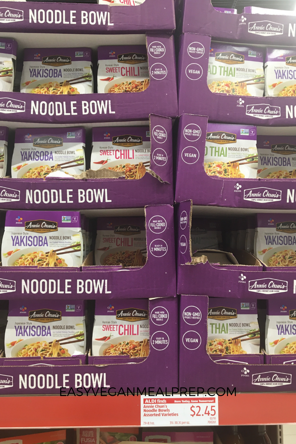 Annie Chun's noodle bowls at Aldi.