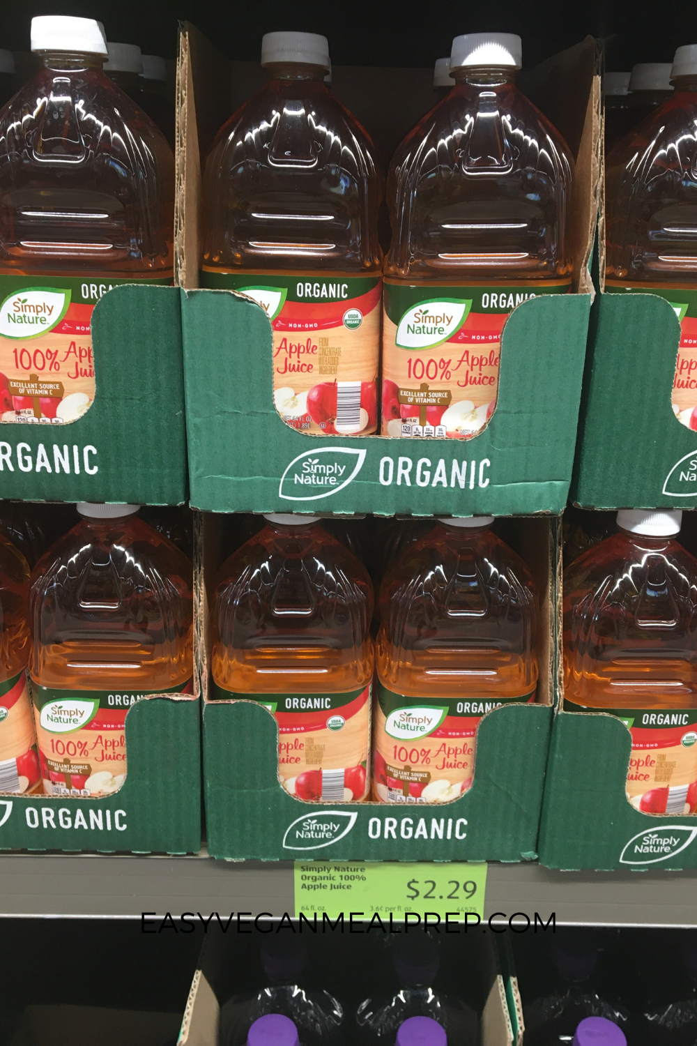 Organic apple juice.