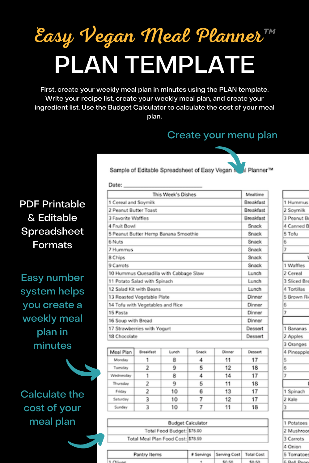 Meal Planner Template System