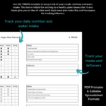 Vegan Weight Loss Meal Planner Template