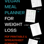 Vegan weight loss meal planner PDF spreadsheet