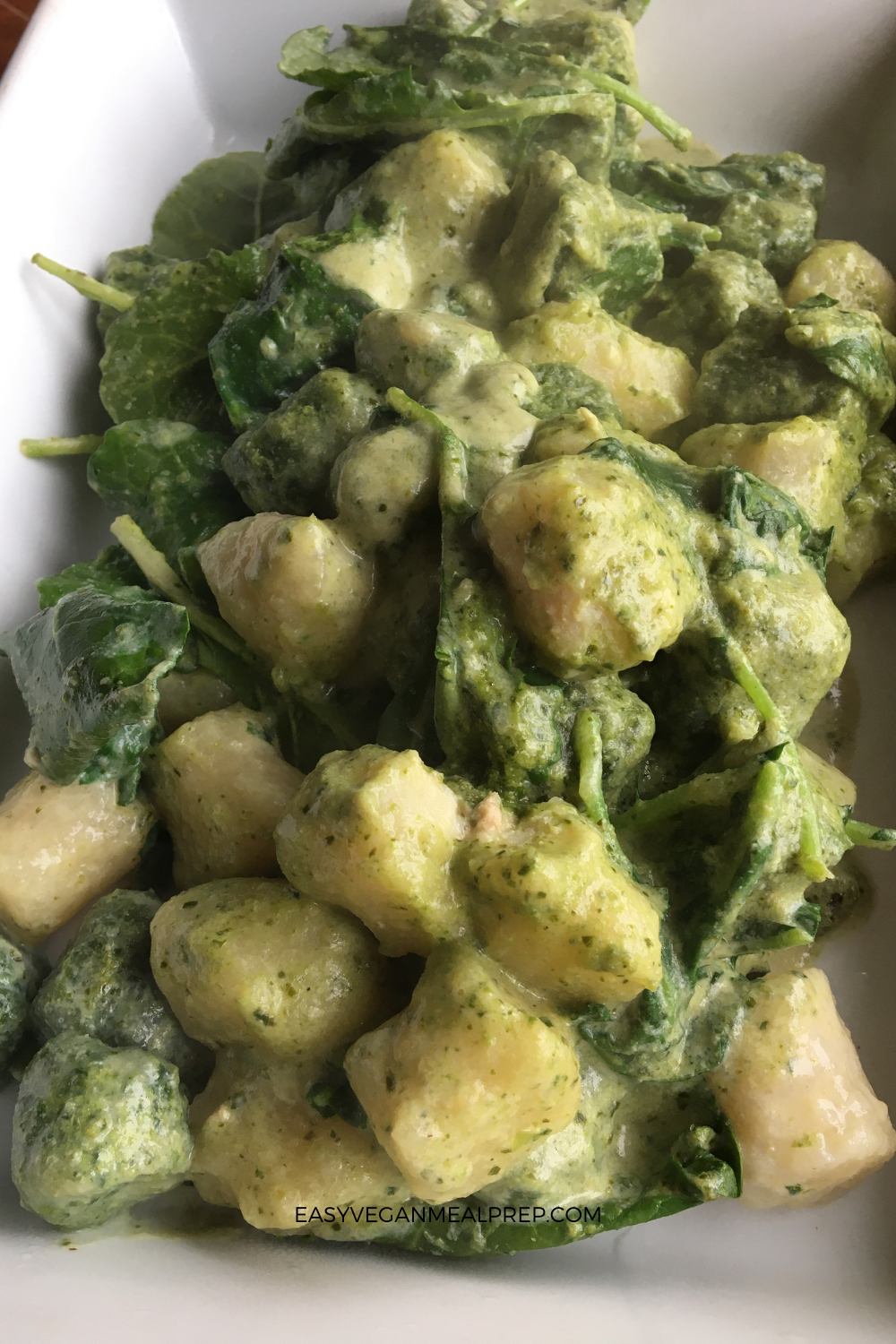 Vegan Gnocchi Trader Joes with Kale Pesto Sauce