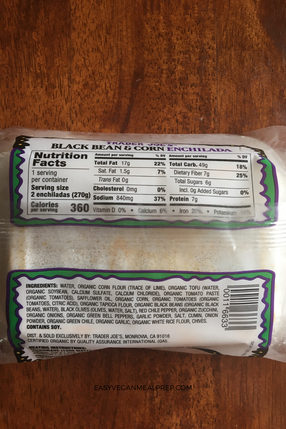 Trader joes enchiladas nutrition facts photo