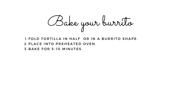 Bake your burrito fold in half