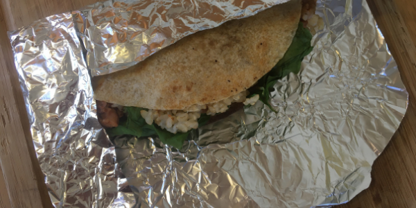 Wrap a burrito in foil