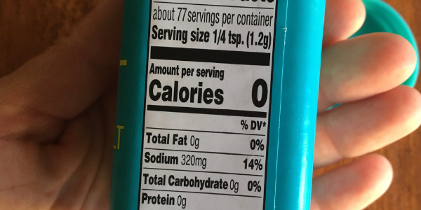 Trader Joes Chickenless seasoning salt nutrition facts photo