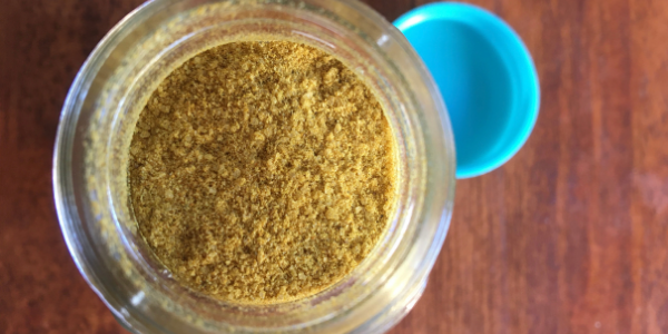 This seasoning includes turmeric powder which is part of the dietary recommendations of the Daily Dozen.